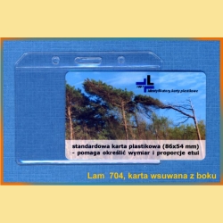 Etui z folii PCV LAM 704 - identyfikator wsuwany z boku